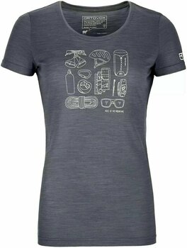 Outdoor T-Shirt Ortovox 120 Cool Tec Puzzle W Black Steel Blend L Outdoor T-Shirt - 1