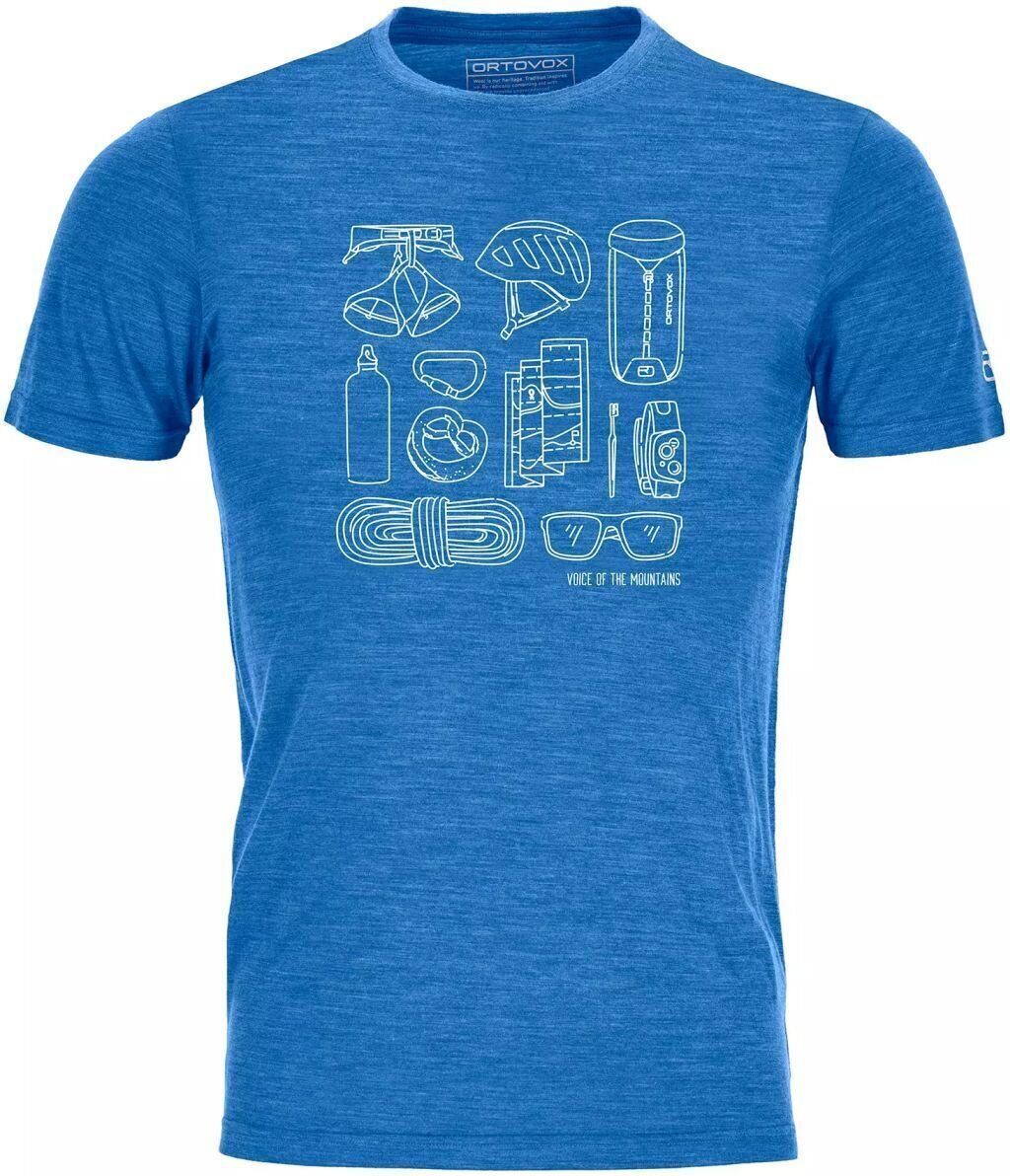 T-shirt de exterior Ortovox 120 Cool Tec Puzzle M Safety Blue Blend M T-Shirt