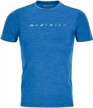 Outdoor T-Shirt Ortovox 120 Cool Tec Icons M Safety Blue Blend S T-Shirt - 1
