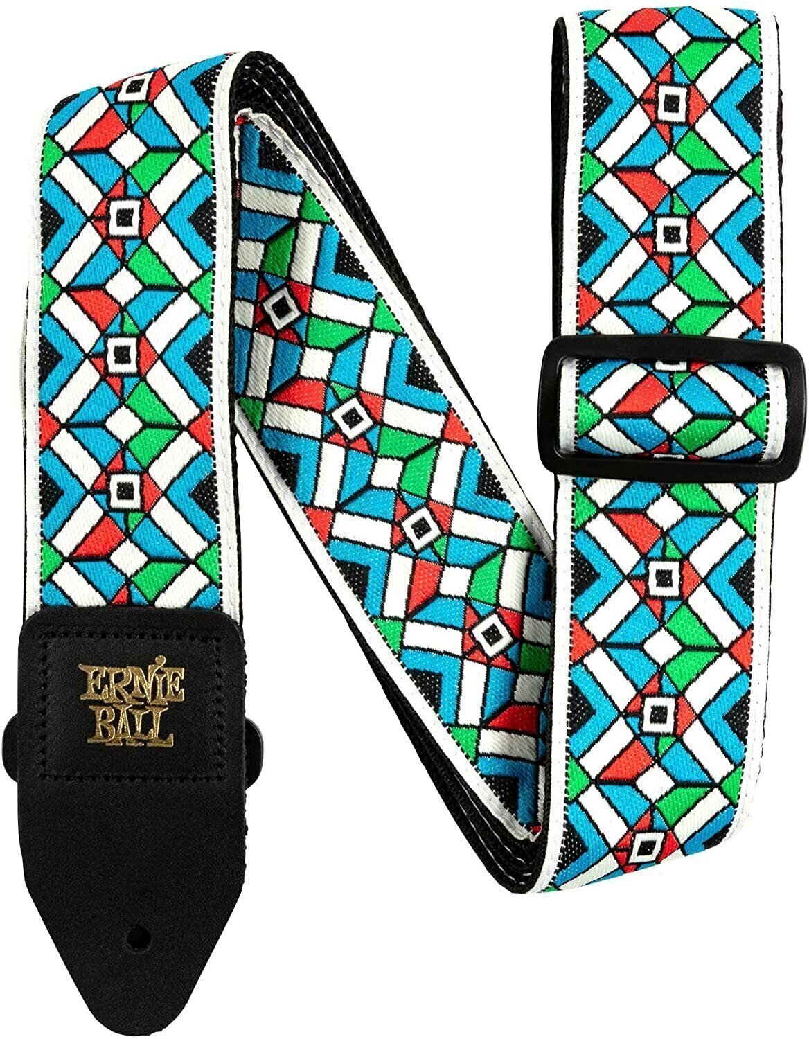 Textile guitar strap Ernie Ball Kaleidoscope Blue Jacquard Strap