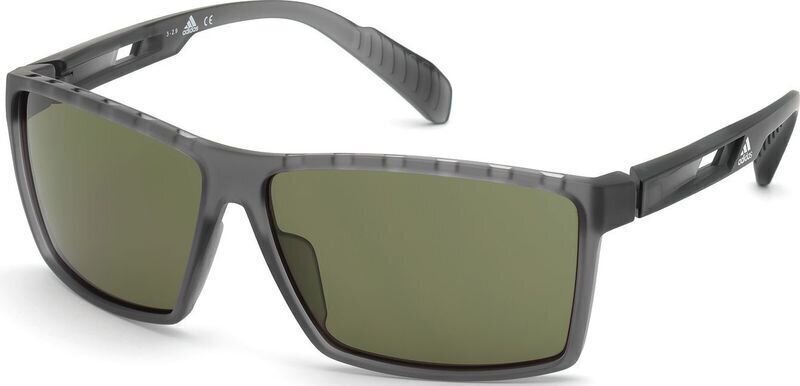 Okulary sportowe Adidas SP0010 20N Transparent Frosted Grey/Green Kolor Up