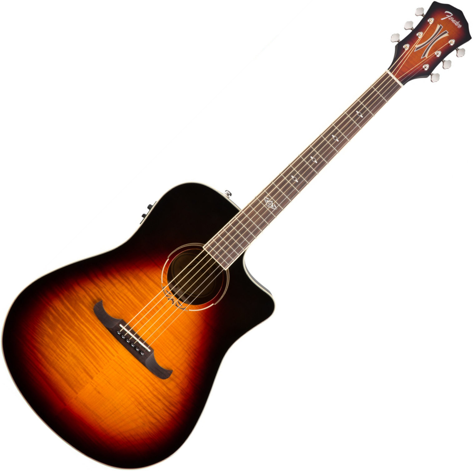 Dreadnought elektro-akoestische gitaar Fender T-Bucket 300-CE RW 3-Color Sunburst