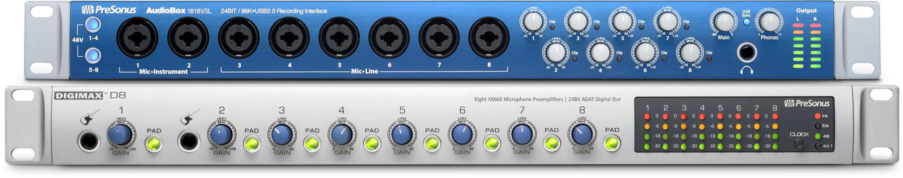 USB-audio-interface - geluidskaart Presonus AudioBox 1818VSL + DigiMax D8