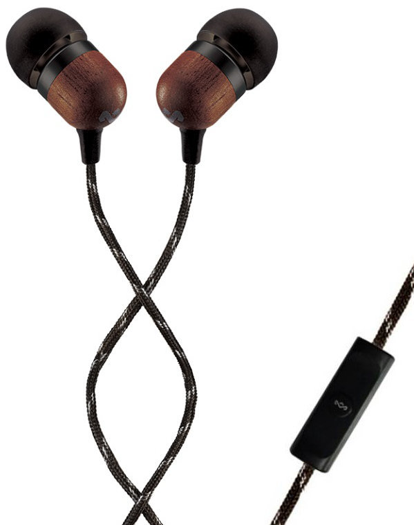 In-Ear Headphones House of Marley Smile Jamaica 1-Button Remote with Mic Signature Black