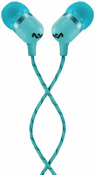 En la oreja los auriculares House of Marley Smile Jamaica 1-Button Remote with Mic Signature Teal - 1
