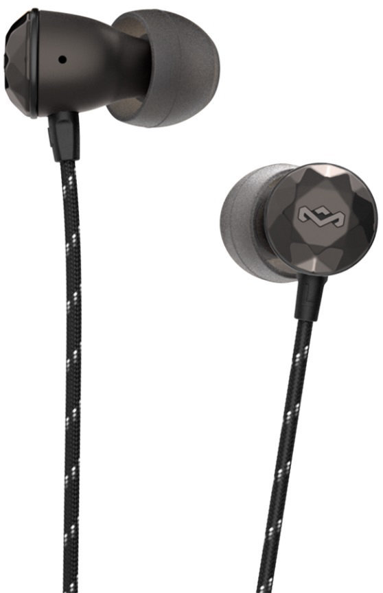 In-Ear-hovedtelefoner House of Marley Nesta 3-Button Remote with Mic Hermatite