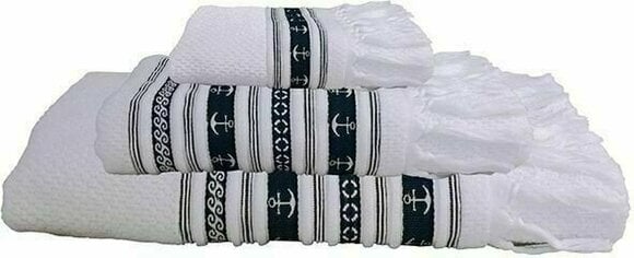 Mornarski ručnik Marine Business Santorini Anchors White Towel Set - 1