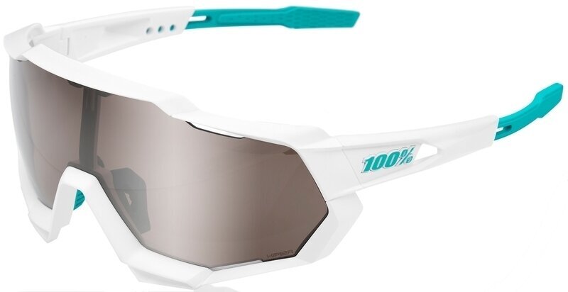 Cyklistické okuliare 100% Speedtrap SE Bora Hansgrohe Team White/HiPER Silver Mirror Cyklistické okuliare