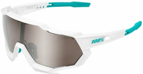 Óculos de ciclismo 100% Speedtrap SE Bora Hansgrohe Team White/HiPER Silver Mirror Óculos de ciclismo - 1