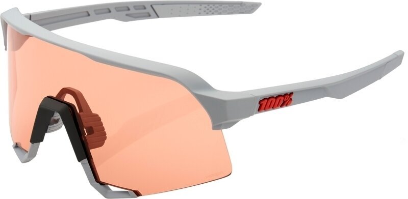 Cycling Glasses 100% S3 Soft Tact Stone Grey/HiPER Coral Cycling Glasses