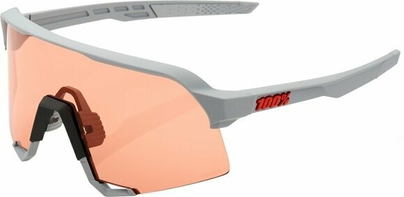 Cycling Glasses 100% S3 Soft Tact Stone Grey/HiPER Coral Cycling Glasses - 1