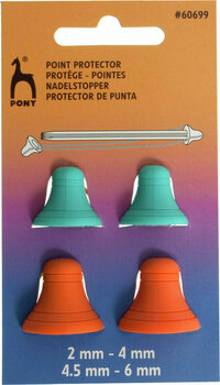 Outil à tricoter Pony Bell Shaped Point Protectors Small + Large + Elastomer - 1