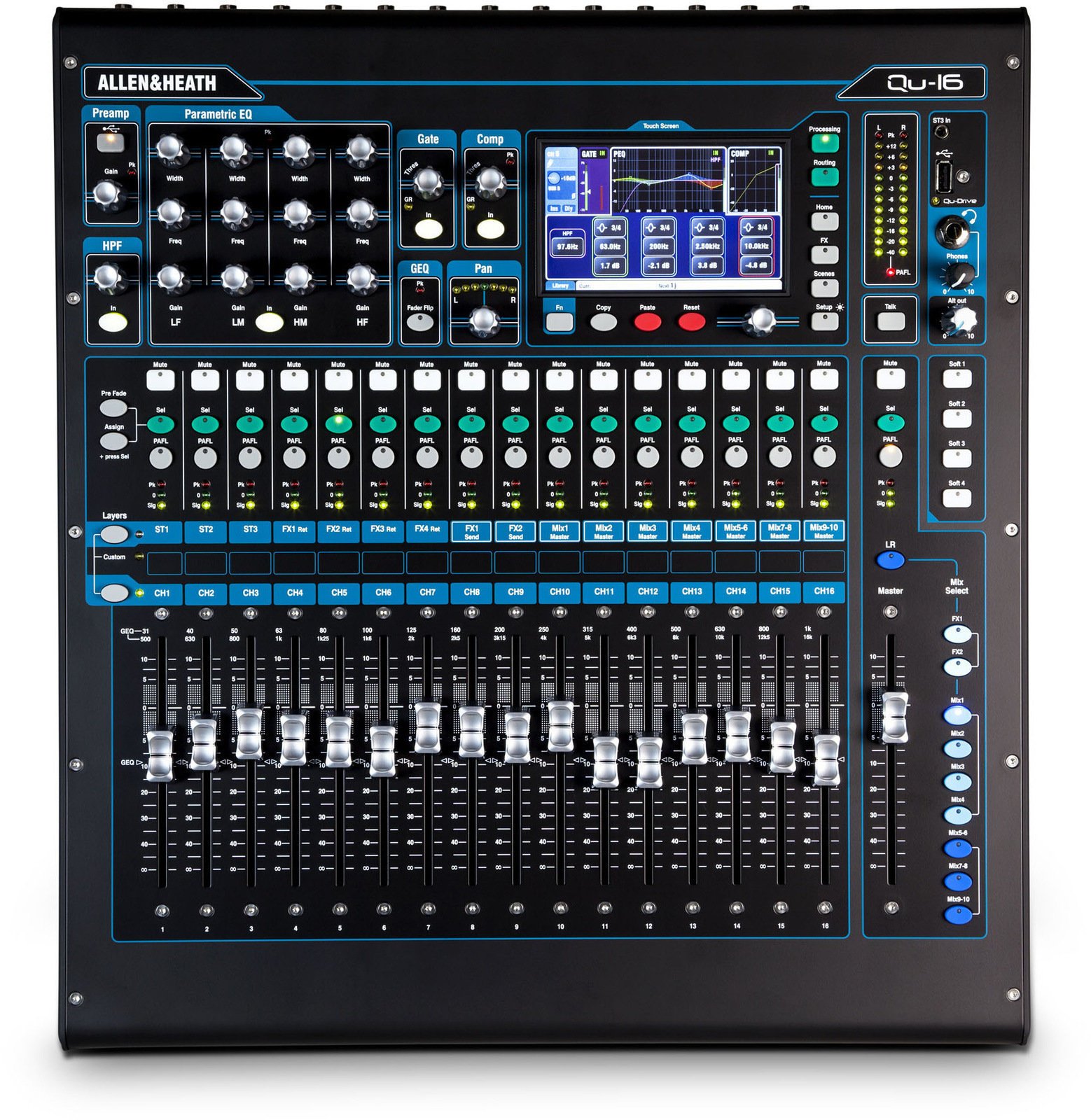 Table de mixage numérique Allen & Heath QU-16 CHROME Table de mixage numérique