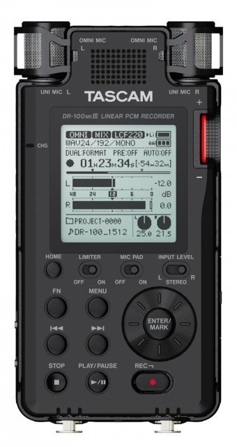 Portable Digital Recorder Tascam DR-100MKIII Black