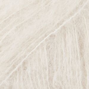 Fil à tricoter Drops Brushed Alpaca Silk 01 Off White