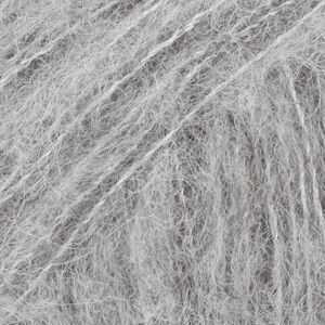 Fios para tricotar Drops Brushed Alpaca Silk 02 Light Grey
