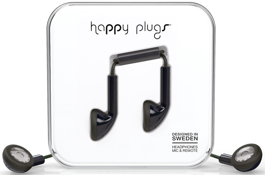 Ecouteurs intra-auriculaires Happy Plugs Earbud Black