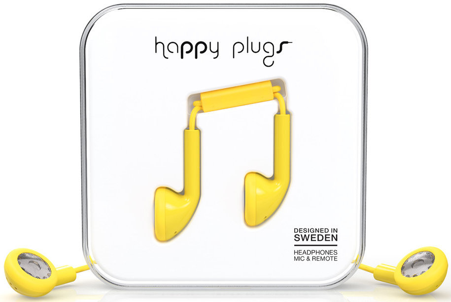 Ecouteurs intra-auriculaires Happy Plugs Earbud Yellow