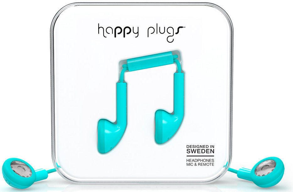 Ecouteurs intra-auriculaires Happy Plugs Earbud Turquiose