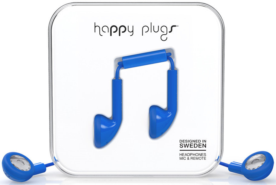 Ecouteurs intra-auriculaires Happy Plugs Earbud Cobalt