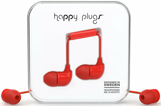Auscultadores intra-auriculares Happy Plugs In-Ear Red - 1