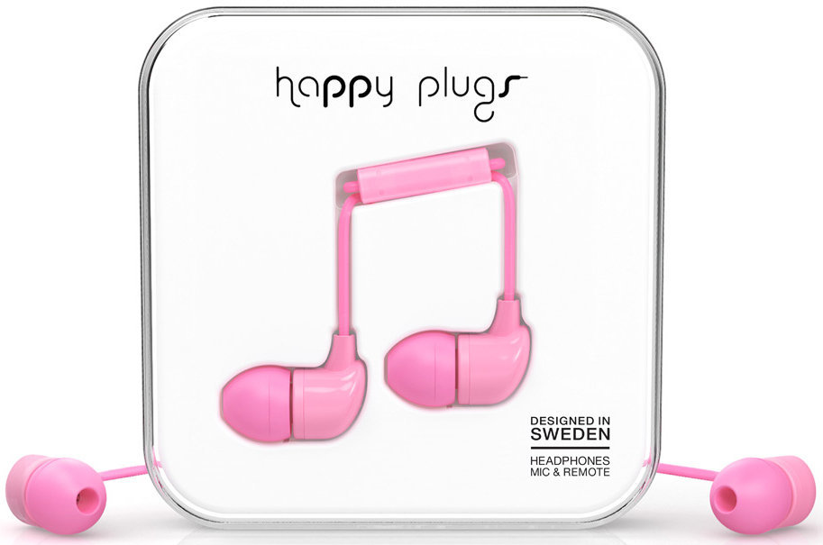 Sluchátka do uší Happy Plugs In-Ear Pink