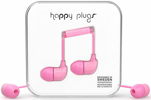 In-Ear-hovedtelefoner Happy Plugs In-Ear Pink - 1