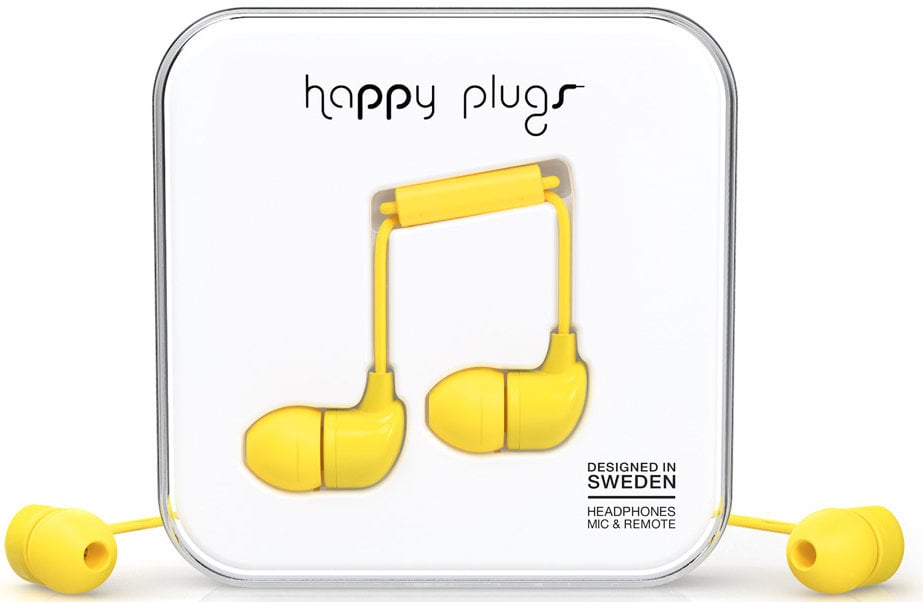 In-ear hoofdtelefoon Happy Plugs In-Ear Yellow
