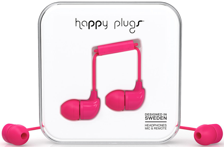 U-uho slušalice Happy Plugs In-Ear Cerise