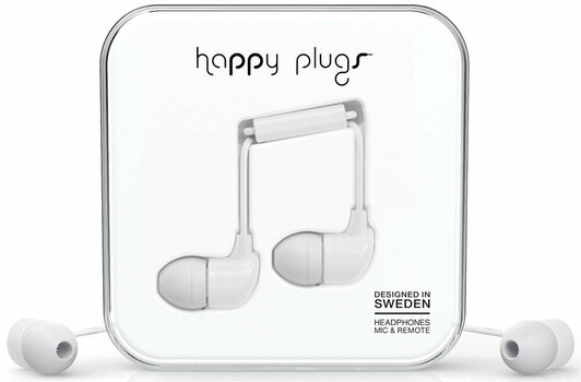 En la oreja los auriculares Happy Plugs In-Ear White - 1
