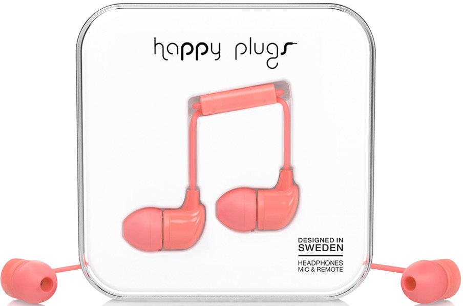 In-Ear Headphones Happy Plugs In-Ear Coral