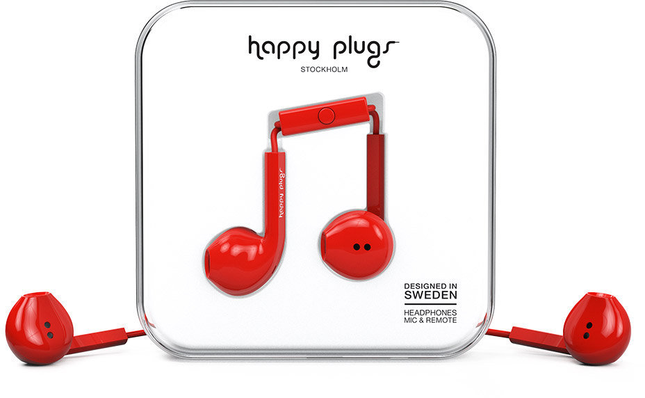 Sluchátka do uší Happy Plugs Earbud Plus Red