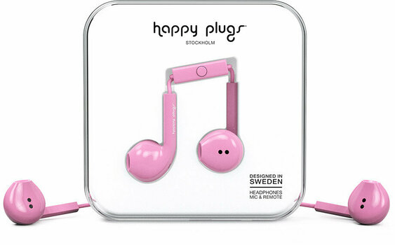 In-ear hoofdtelefoon Happy Plugs Earbud Plus Pink - 1