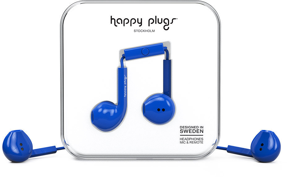 In-Ear-Kopfhörer Happy Plugs Earbud Plus Cobalt