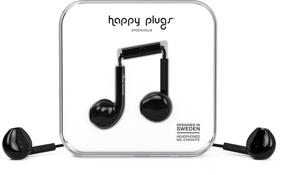 Slušalke za v uho Happy Plugs Earbud Plus Črna