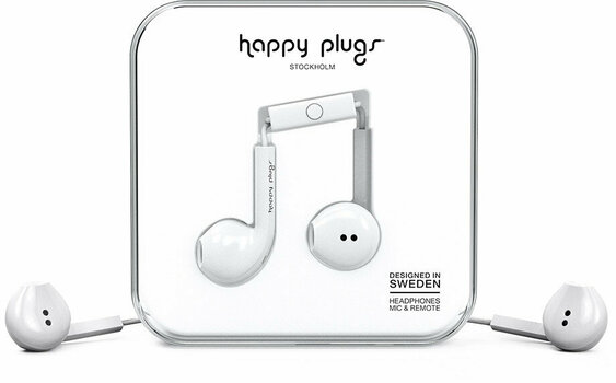 Ecouteurs intra-auriculaires Happy Plugs Earbud Plus White - 1