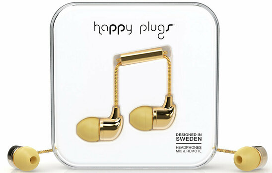 Slúchadlá do uší Happy Plugs In-Ear Gold Deluxe Edition - 1