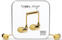 En la oreja los auriculares Happy Plugs In-Ear Gold Deluxe Edition