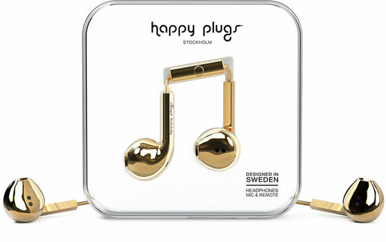 Sluchátka do uší Happy Plugs Earbud Plus Gold Deluxe Edition - 1