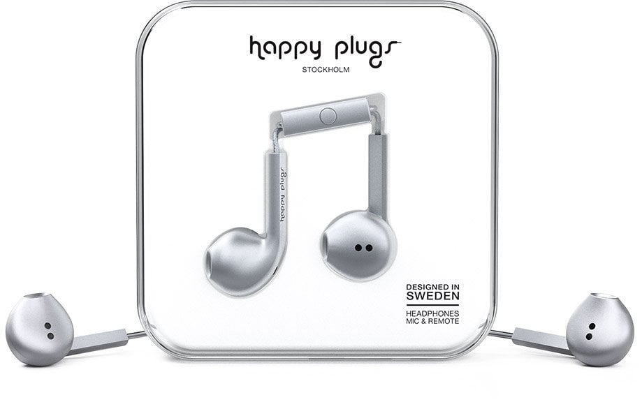 In-ear hörlurar Happy Plugs Earbud Plus Space Grey Deluxe Edition