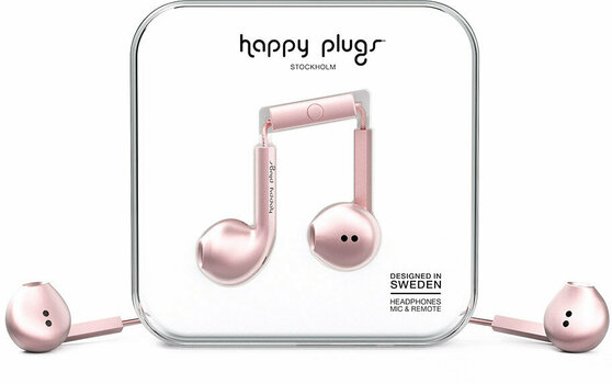 Слушалки за в ушите Happy Plugs Earbud Plus Pink Gold Deluxe Edition - 1
