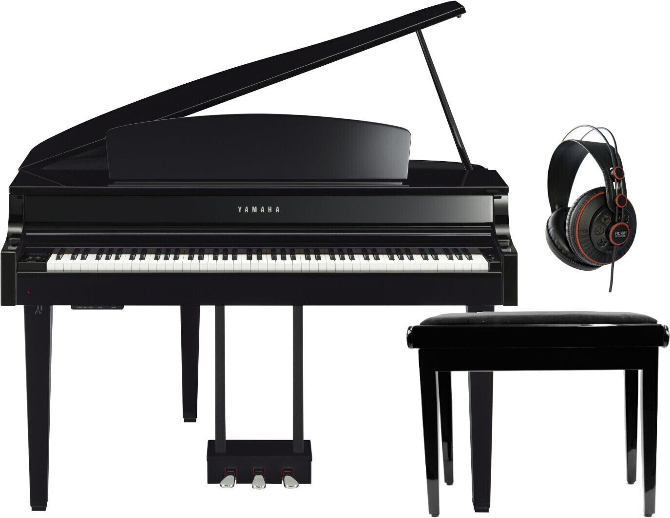 Piano digital Yamaha CLP665GP-PE SET Polished Ebony Piano digital