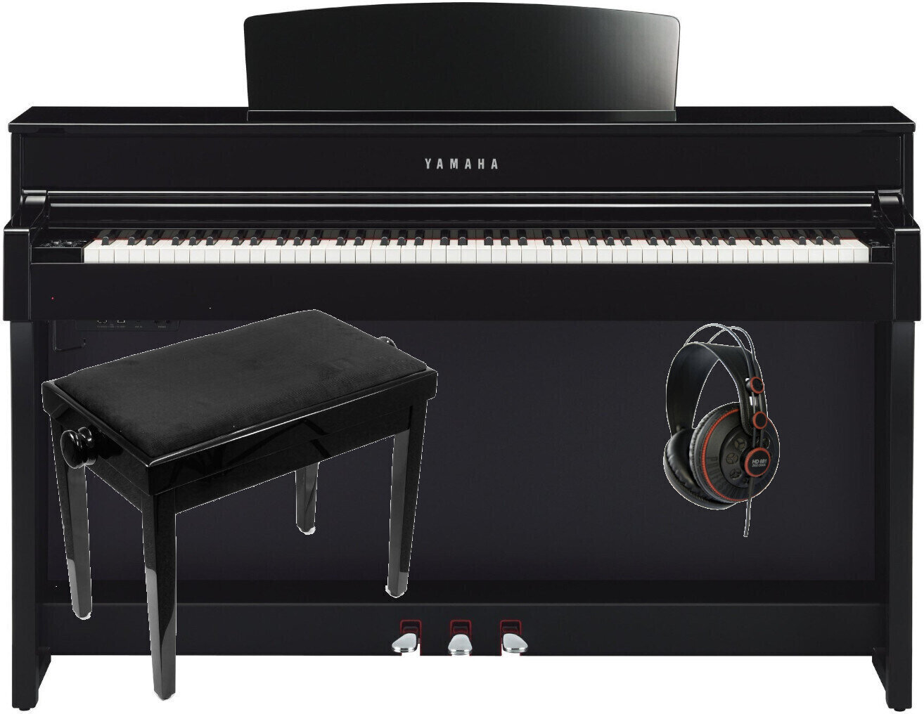 Pianino cyfrowe Yamaha CLP-645 PE Set Polished Ebony Pianino cyfrowe