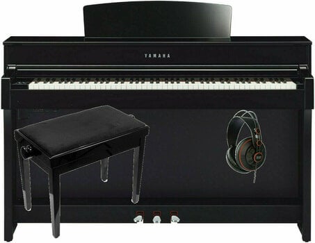 Digital Piano Yamaha CLP-645 PE Set Polished Ebony Digital Piano - 1