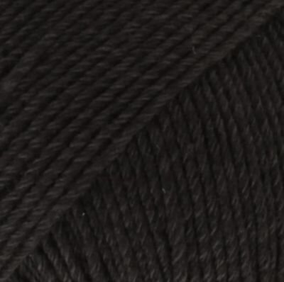 Knitting Yarn Drops Cotton Merino 02 Black Knitting Yarn