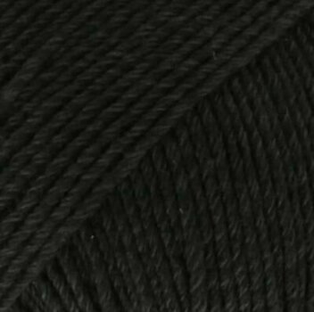 Knitting Yarn Drops Cotton Merino 02 Black Knitting Yarn - 1