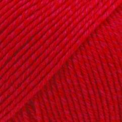 Knitting Yarn Drops Cotton Merino Uni Colour 06 Red Knitting Yarn