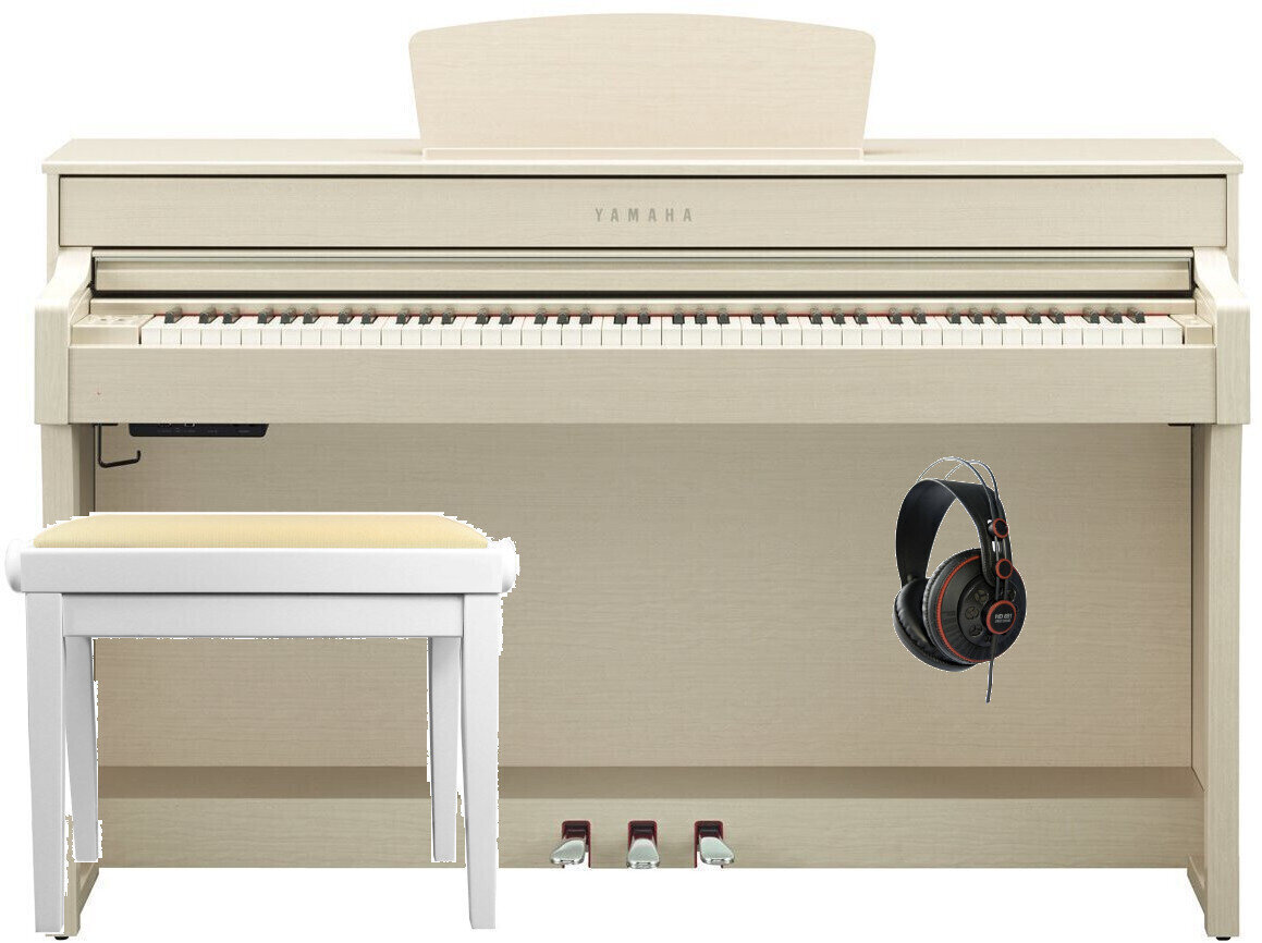 Piano digital Yamaha CLP-635 WA SET Ceniza blanca Piano digital