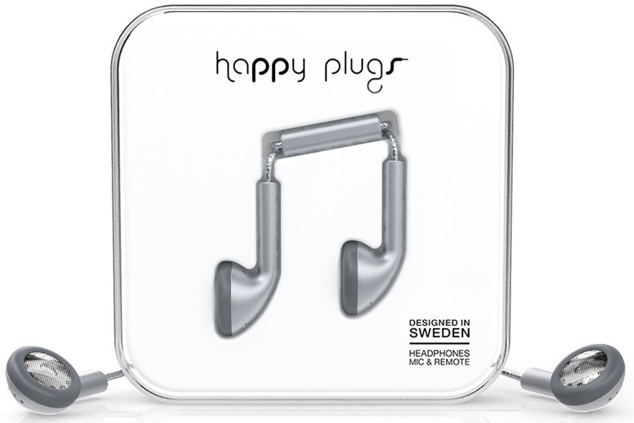 In-Ear Headphones Happy Plugs Earbud Space Grey Matte Deluxe Edition