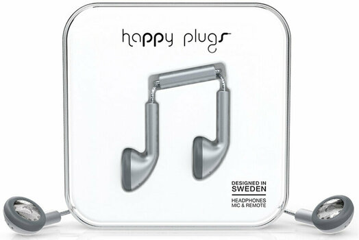 En la oreja los auriculares Happy Plugs Earbud Space Grey Matte Deluxe Edition - 1